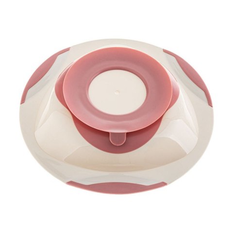 Talerzyk z przyzsawką róż/szar AKUKU