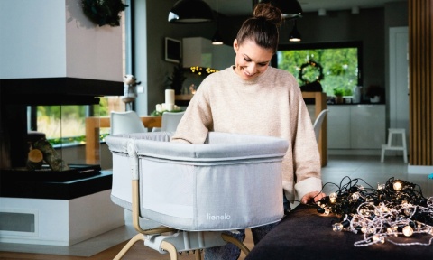 MALIN EVO Lionelo Kołyska Łóżeczko 3w1 - Beige Sand