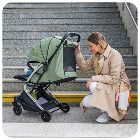 Mikkeli Skiddou lekki wózek spacerowy 5,8 kg składany jedną ręką - Sky High