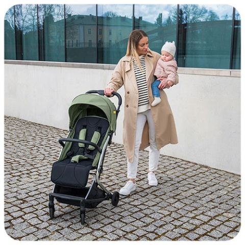 Mikkeli Skiddou lekki wózek spacerowy 5,8 kg składany jedną ręką - Sky High