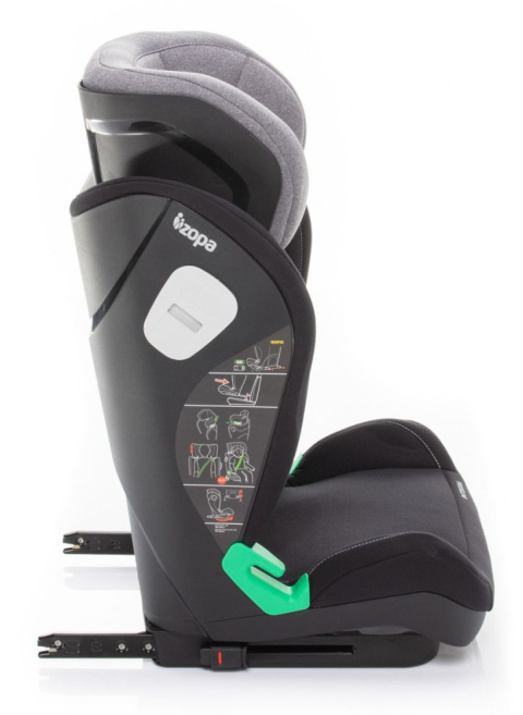 Integra i-Size Zopa 15-36 kg dla dziecka od 100 do 150 cm grupa 2/3 fotelik samochodowy z IsoFix - Jet Black