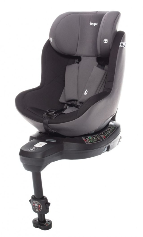 SPIN FIX Zopa 0-18 kg I-Size do 105 cm obrotowy fotelik samochodowy z IsoFix - Night Black