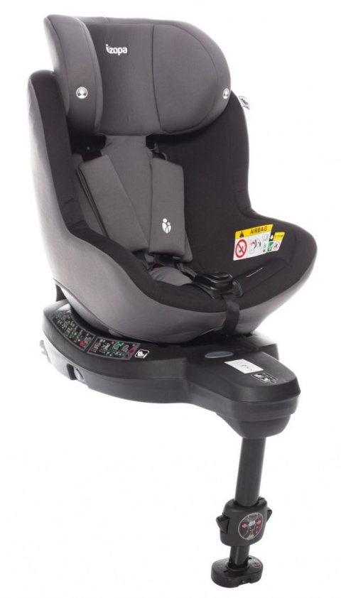 SPIN FIX Zopa 0-18 kg I-Size do 105 cm obrotowy fotelik samochodowy z IsoFix - Night Black