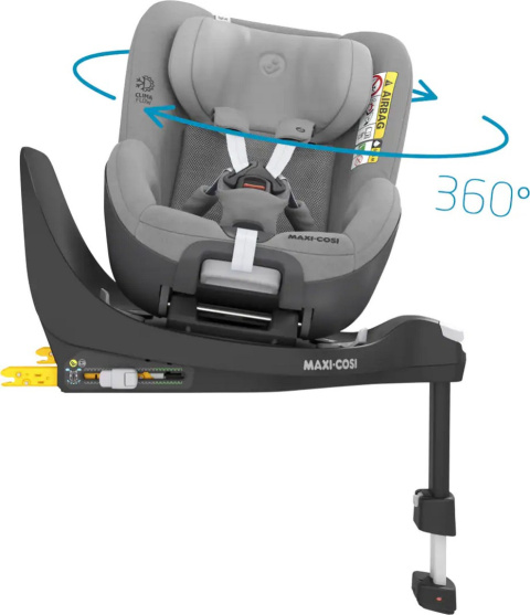 Pearl 360 i-Size + baza FamilyFix 360 Maxi-Cosi 0-17,5 kg 40-105 cm fotelik samochodowy - Authentic Grey