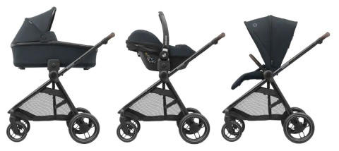 Street+ Maxi Cosi 2w1 wózek głęboko-spacerowy do 22 kg, składany jedną ręką - Essential Graphite