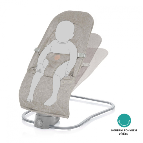 MOYO Zopa elektryczny leżaczek bujaczek dla dzieci od urodzenia do 9 kg - Diamond Beige