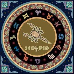 Diamentowa mozaika Mandala 7D Zodiak Skorpion 30x30cm 1006583