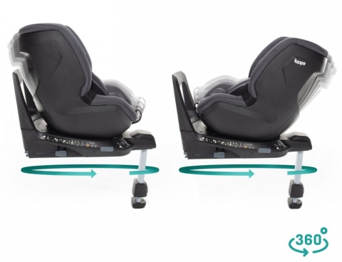 Voyager 2 i-Size Zopa 0-18 kg do 105 cm dziecięcy obrotowy fotelik samochodowy z IsoFix - Night Black