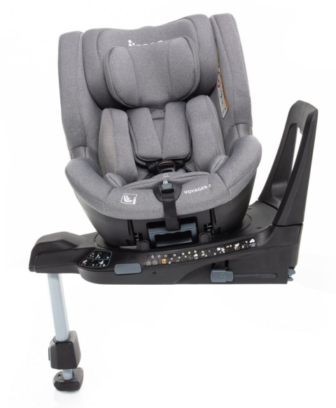 Voyager 2 i-Size Zopa 0-18 kg do 105 cm dziecięcy obrotowy fotelik samochodowy z IsoFix - Silver Grey