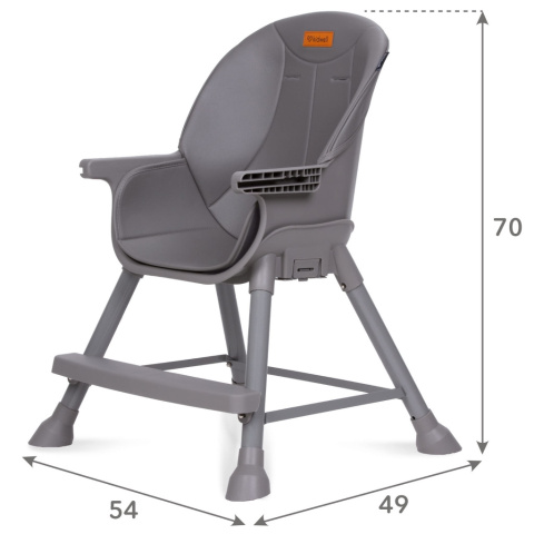 EATAN Kidwell Krzesełko do karmienia 4w1 - Gray