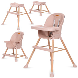 EATAN Kidwell Krzesełko do karmienia 4w1 - Wood Pink