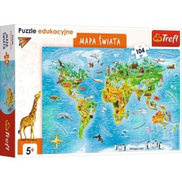 Puzzle 104 edu mapa świata