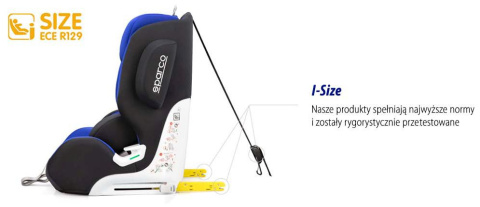 SPARCO SK1000i IsoFix 9-36kg i-Size 76-150 cm fotelik samochodowy - szary