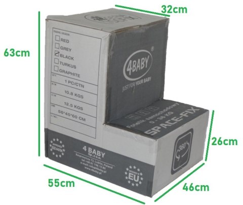 Fotelik Space-fix 0-36 kg black