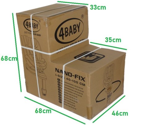 Fotelik samochodowy Nano-fix Dark Turkus