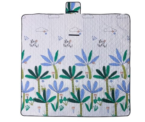 Koc piknikowy mata plażowa wodoodporna z izolacją składana na biwak palmy 150 x 200 cm