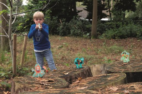 Scratch, Dmuchawka XL / 3 lotki przyssawki / 5 celów KOSMOS