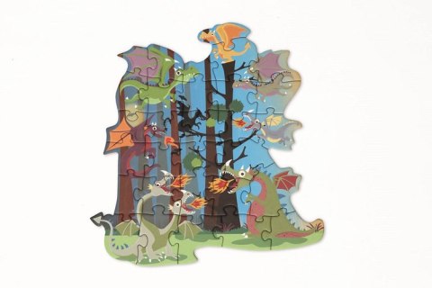 Puzzle Konturowe Scratch Smoki 29 Elementów