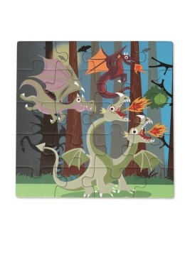 Scratch, Puzzle magnetyczne - książka podróżna Smoki 2 obrazki 40 elem.