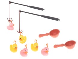 Gra rodzinna rybki łowienie kaczuszek + akcesoria różowa