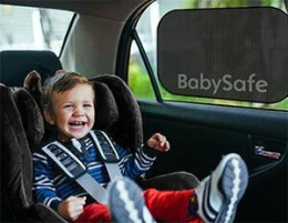 BabySafe elektrostatyczne osłonki przeciwsłoneczne do samochodu 2 sztuki 44x38 cm