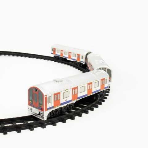 POCIĄG ELEKTRYCZNY ZE ŚWIATŁEM, DŹWIĘKIEM I TORAMI