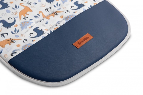Sensillo Kolorowa Wkładka Velvet do wózka - Niebieski - Dinozaury 75x75