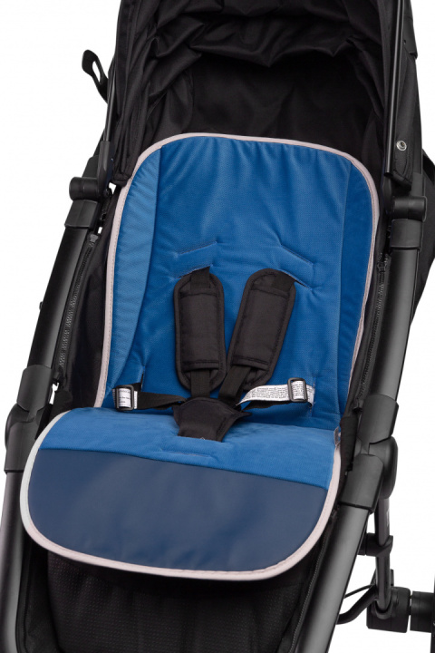 Sensillo Kolorowa Wkładka Velvet do wózka - Niebieski - Dinozaury 75x75