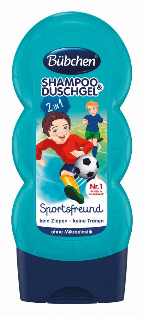 BUBCHEN 15000240 KIDS Szampon i żel pod prysznic 2w1 Sportowiec 230ml