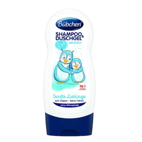 BUBCHEN 15000290 KIDS Szampon i żel pod prysznic 2w1 Pingwiny bez mikroplastiku 230ml