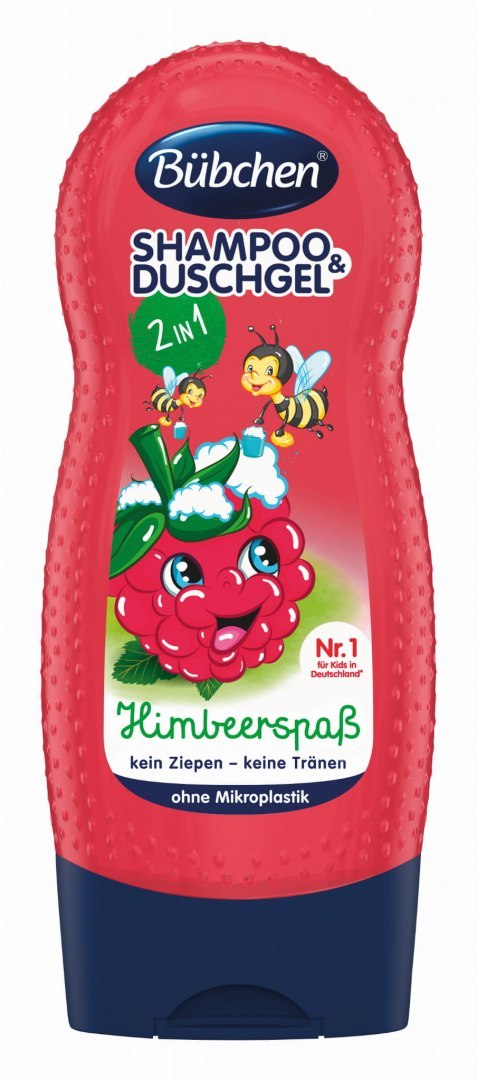 BUBCHEN KIDS 15000200 Szampon i żel pod prysznic 2w1 Malina 230ml