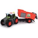 DICKIE Farm Traktor Fendt z przyczepką 26cm Bela Siana