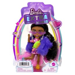 Barbie Lalka EXTRA MINIS Mała lalka 1 Sukienka wzór z posypką, brązowe włosy HGP63 MATTEL