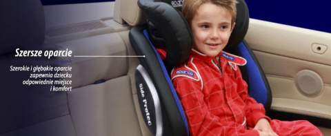 Fotelik SPARCO F1000K ISOFIX 15-36KG F1000 KI G 23 - niebiesko/czarny