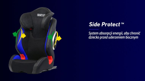 Fotelik SPARCO F1000K ISOFIX 15-36KG F1000 KI G 23 szaro/czarny