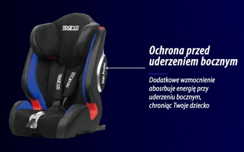 Fotelik SPARCO F1000K ISOFIX ( 9-36kg ) F1000 KI G 123 - czarno/szary