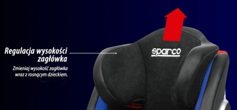 Fotelik SPARCO F1000K ISOFIX ( 9-36kg ) F1000 KI G 123 - czarno/szary