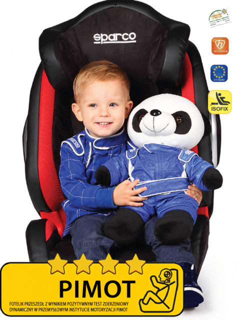 Fotelik SPARCO F1000K ISOFIX ( 9-36kg ) F1000 KI G 123 - czarno/szary