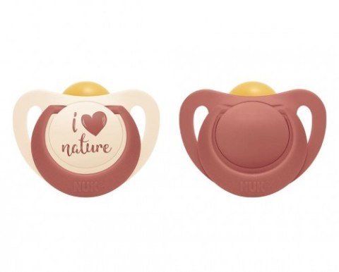 NUK 726081 Smoczek uspokajający lateksowy 0-6m FOR NATURE 2 szt pudełko