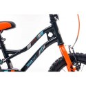 Rowerek dla dzieci 16" tiger bike z pchaczem czarno - pomarańczowy SUN BABY