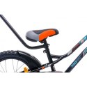 Rowerek dla dzieci 16" tiger bike z pchaczem czarno - pomarańczowy SUN BABY