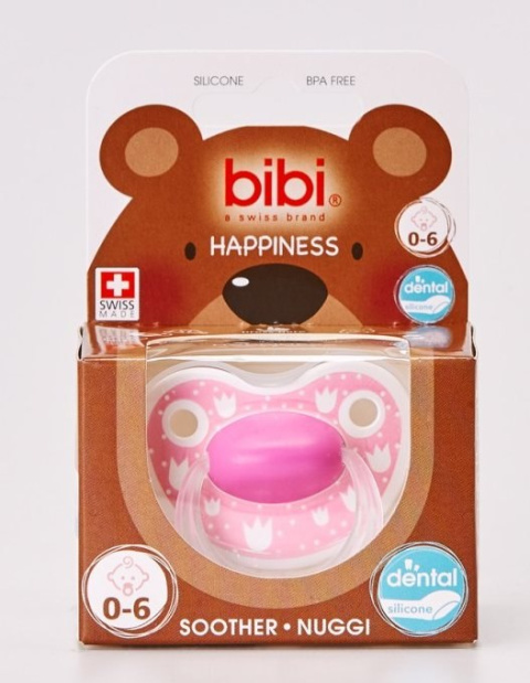 Bibi Lovely Dots Happiness Smoczek Ortodontyczny Silikonowy 113205 0m+