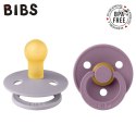 BIBS COLOUR 2-PACK FOSSIL GREY & MAUVE S Smoczek Uspokajający kauczuk Hevea