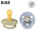 BIBS COLOUR 2-PACK KHAKI & DUSTY BLUE M Smoczek Uspokajający kauczuk Hevea