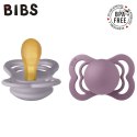 BIBS SUPREME 2-PACK FOSSIL GREY & MAUVE S Smoczek symetryczny kauczuk Hevea