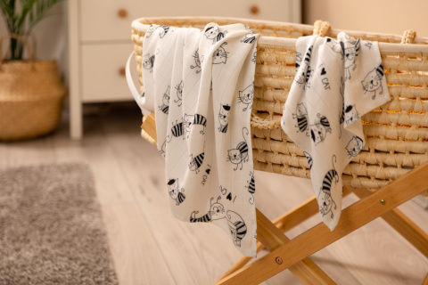 Komplet pieluch bambusowych Sensillo 30X35 75X75 - Koty