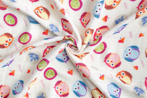 Komplet pieluch bambusowych Sensillo 30X35 75X75 - Sowy