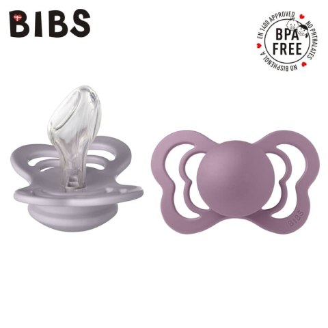 BIBS COUTURE 2-PACK FOSSIL GREY & MAUVE M Smoczek ortodontyczny silikonowy