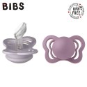 BIBS COUTURE 2-PACK FOSSIL GREY & MAUVE S Smoczek ortodontyczny silikonowy