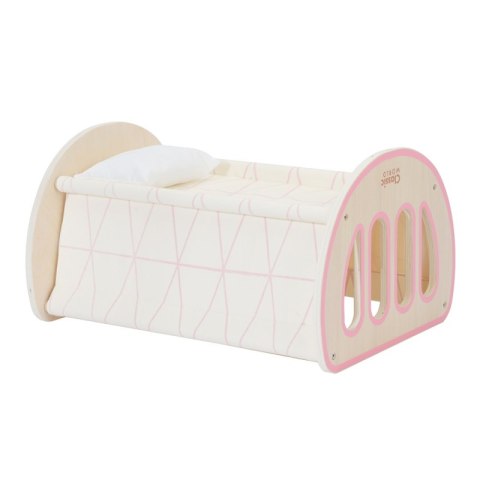 CLASSIC WORLD Drewniana Kołyska Łóżeczko Bujaczek dla Lalki Maskotki 2w1